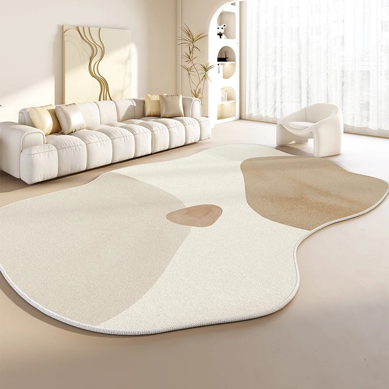 Irregular Shapes Living Room Decoration Plush Carpet Japanese Style Rugs for Bedroom Thick Anti-slip Floor Mat Home Washable Rug